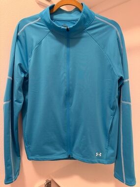 Under Armour Women's Aqua Blue Full-Zip Performance Jacket